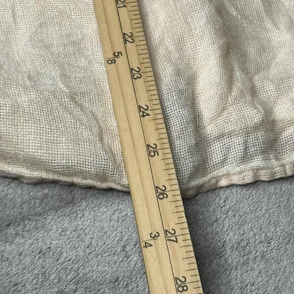 Faherty Shirt Womens Large Peach Gauze Woven Short Sleeve Button Up Lightweight - Picture 10 of 10